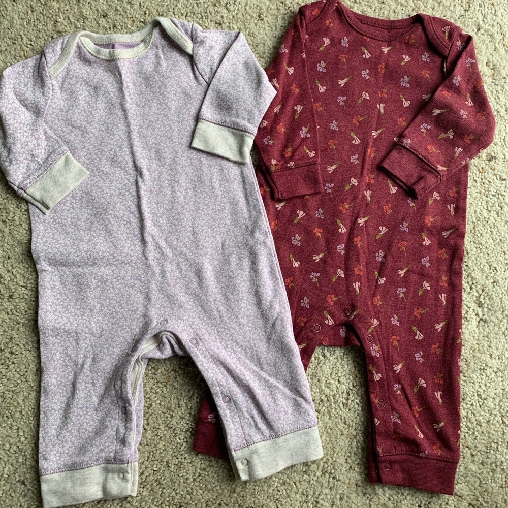 2 Old Navy long sleeve rompers
